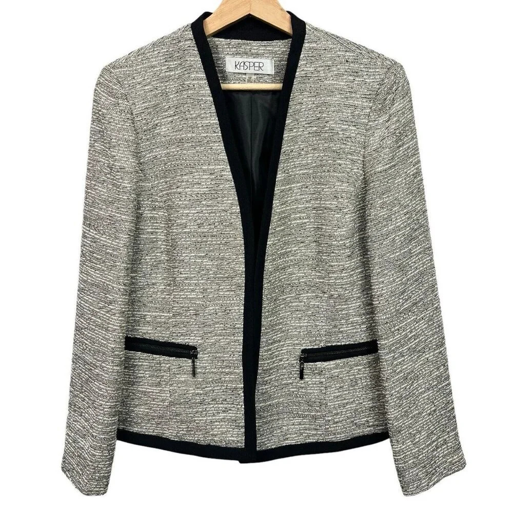 Kasper Blazer Size Petite 10P Suit Jacket Separates Multicolor Shimmer Lined